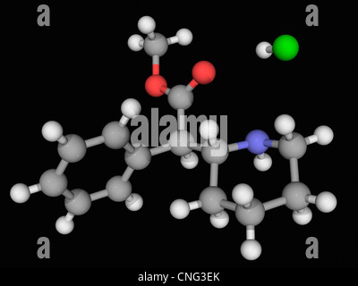 ADHD drug molecule Stock Photo