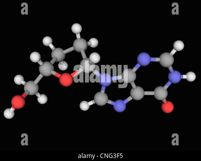 Didanosine drug molecule Stock Photo