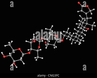 Digitoxin poison molecule Stock Photo