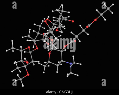 Erythromycin ethylsuccinate drug molecule Stock Photo