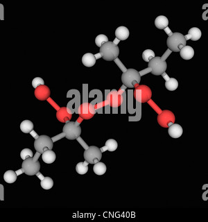 Methyl ethyl ketone peroxide molecule Stock Photo