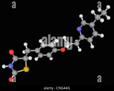 Pioglitazone drug molecule Stock Photo