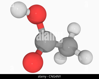 Acetic acid molecule Stock Photo