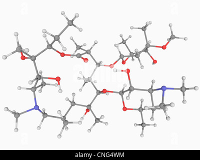 Azithromycin drug molecule Stock Photo