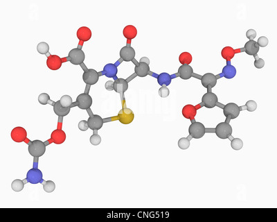 Cefuroxime drug molecule Stock Photo