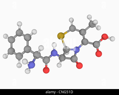 Cephalexin drug molecule Stock Photo