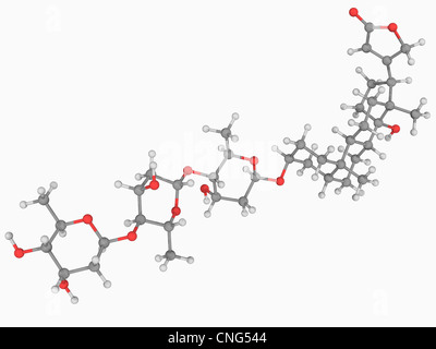 Digitoxin poison molecule Stock Photo