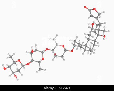 Digoxin drug molecule Stock Photo