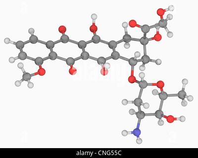 Doxorubicin drug molecule Stock Photo