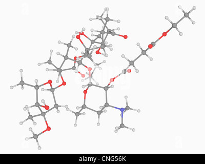 Erythromycin ethylsuccinate drug molecule Stock Photo