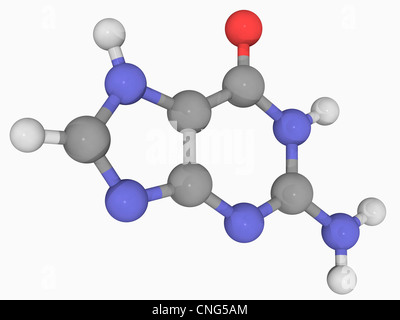 Guanine molecule Stock Photo