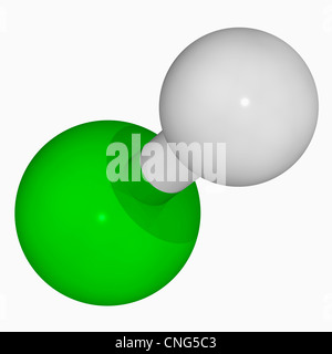 Hydrochloric acid molecule Stock Photo - Alamy