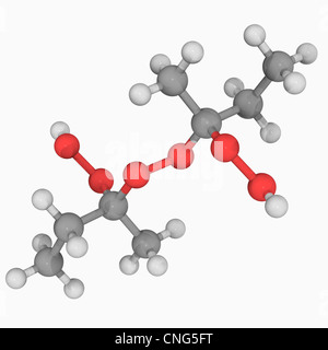 Methyl ethyl ketone peroxide molecule Stock Photo