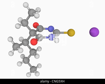Sodium thiopental drug molecule Stock Photo