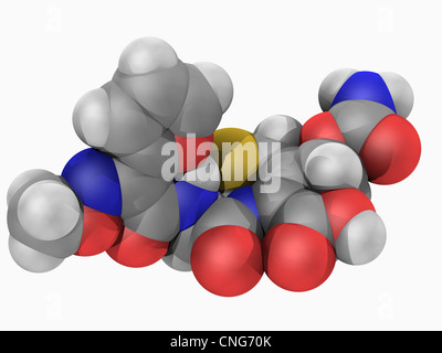 Cefuroxime drug molecule Stock Photo