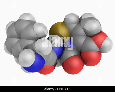 Cephalexin drug molecule Stock Photo