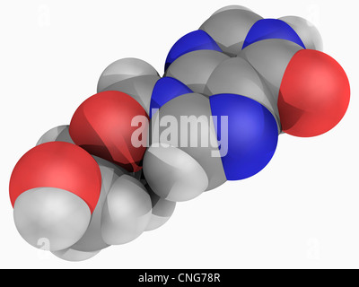 Didanosine drug molecule Stock Photo