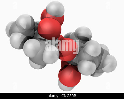 Methyl ethyl ketone peroxide molecule Stock Photo