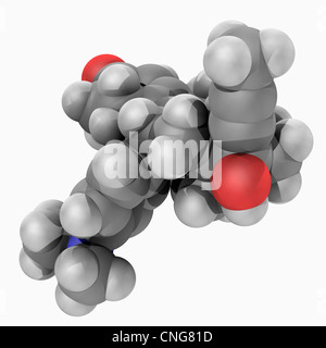 Mifepristone drug molecule Stock Photo