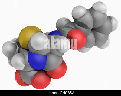 Penicillin G drug molecule Stock Photo