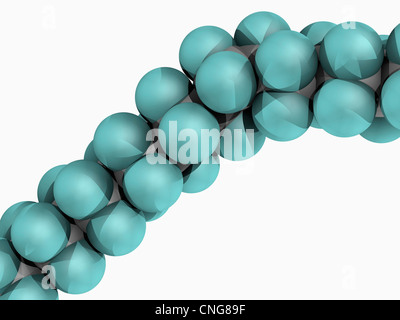 Polytetrafluoroethylene (PTFE) molecule Stock Photo