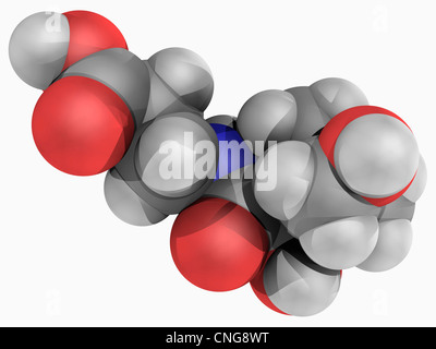 Vitamin B5 (pantothenic acid) molecule Stock Photo