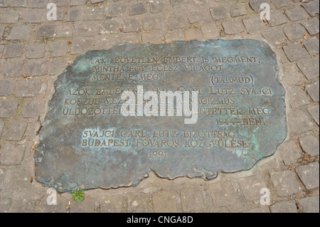 Carl Lutz Memorial, Orthodox Synagogue, Budapest, Hungary Stock Photo