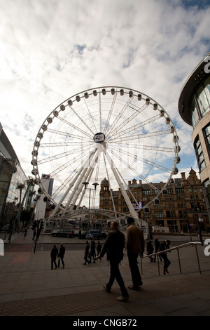 The Big Wheel in Exchange Square , Manchester , pictured the day before it was dismantled Stock Photo