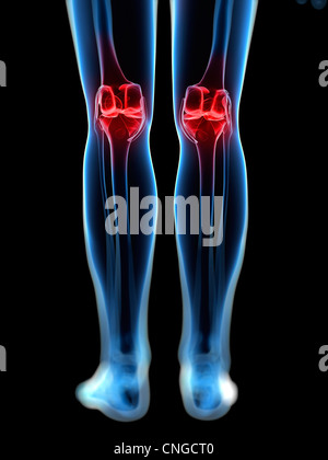 Knee pain  conceptual artwork Stock Photo