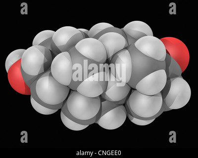 Androsterone hormone molecule Stock Photo