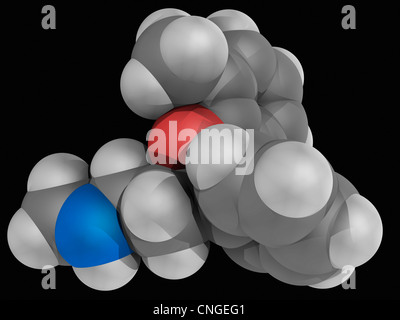 Atomoxetine drug molecule Stock Photo