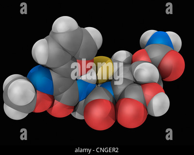 Cefuroxime drug molecule Stock Photo