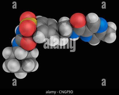 Glipizide drug molecule Stock Photo