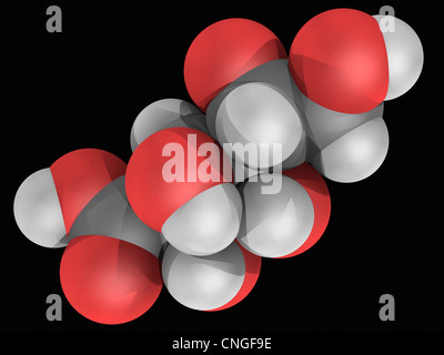 Gluconic acid molecule Stock Photo