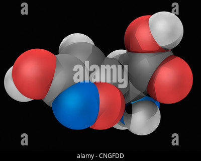 Ibotenic acid drug molecule Stock Photo