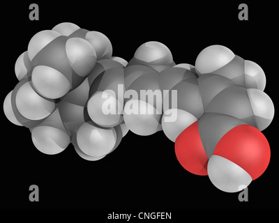 Isotretinoin drug molecule Stock Photo