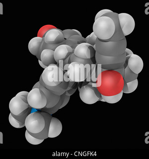 Mifepristone drug molecule Stock Photo