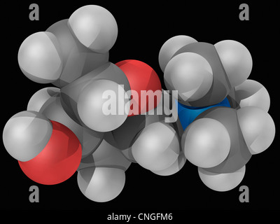 Muscarine molecule Stock Photo