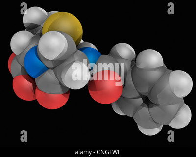 Penicillin G drug molecule Stock Photo