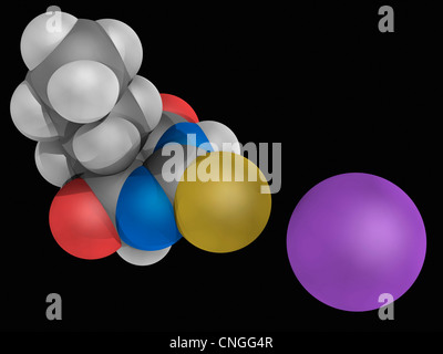 Sodium thiopental drug molecule Stock Photo