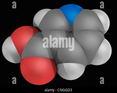 Vitamin B3 (nicotinic acid) molecule Stock Photo