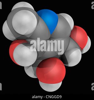 Vitamin B6 (pyridoxine) molecule Stock Photo