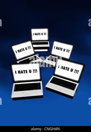 Cyber bullying  conceptual artwork Stock Photo