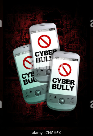 Cyber bullying  conceptual artwork Stock Photo