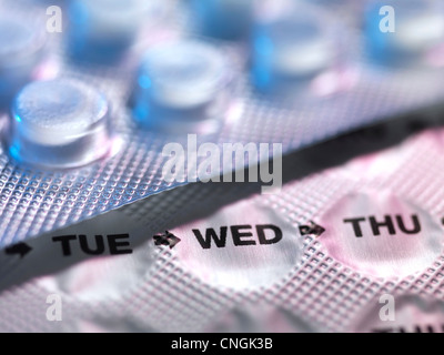 Contraceptive pills Stock Photo