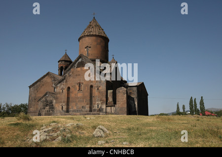 Church of Zion (1215) in Saghmosavank Monastery in Aragatsotn Province, Armenia. Stock Photo