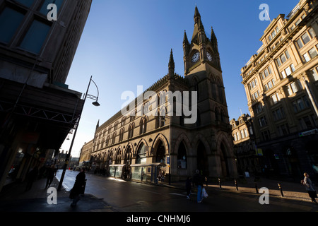 The Wool Exchange, Market Street Bradford, built between 1864-1867. Now home to branches of Waterstones and Starbucks. Stock Photo