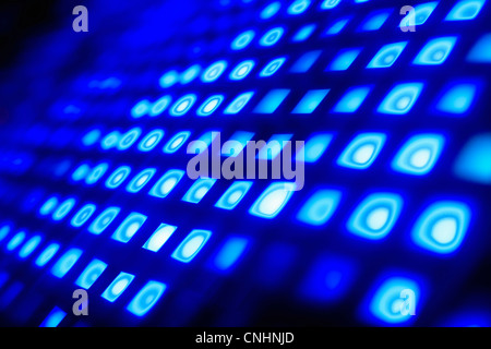 Abstract grid of blue and white squares Stock Photo