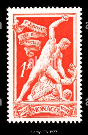 Postage stamp from Monaco depicting Hercules, by Francois J. Basio. Stock Photo