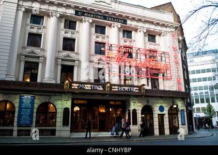 St Martin's theatre showing Agatha Christie's 'Mousetrap', Covent Garden, London, UK Stock Photo